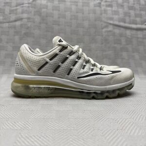 Nike‎ Air Max 2016 Shoes Womens Size 7.5 White Black Running Cushion 806772-100
